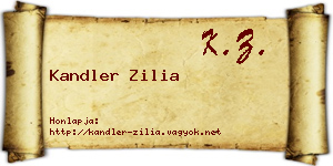 Kandler Zilia névjegykártya